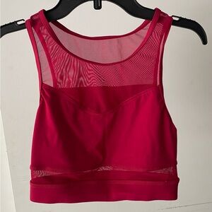 FlexTek Red Racerback Crop Top Dance Costume Dancewear